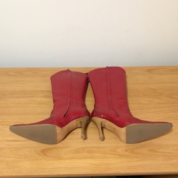 Authentic Los Altos Ostrich Leg Boots, Red Sz 8.5 - Picture 4 of 8